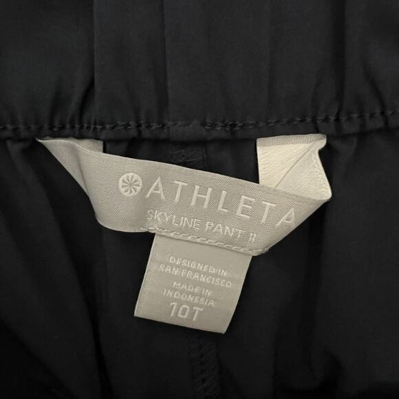 Athleta Pants Skyline Pant II Navy Paperbag Tie Waist Belted 530640 Size 10T - Picture 9 of 12